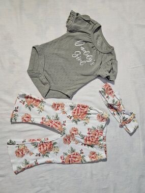 Baby Essentials Olive Green Baby Bodysuit